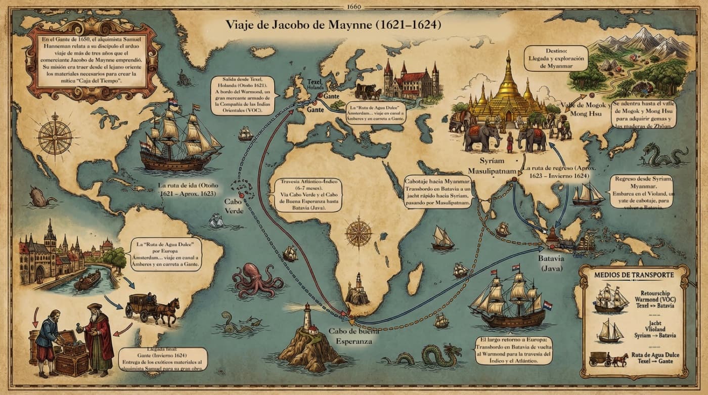 Mapa ilustrado de las rutas del universo literario